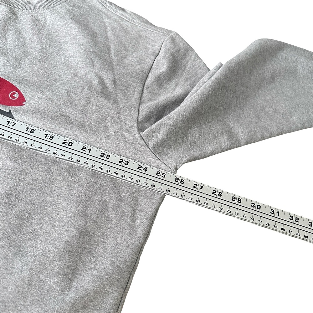 Patagonia Organic Cotton Flying Fish Trident Sweatshirt Gray Mens XL Long Sleeve - Picture 7 of 9